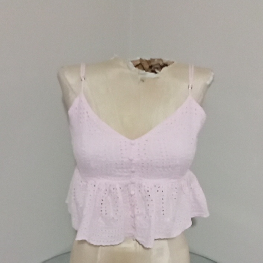 Altar'd State Light Pink Eyelet Camisole